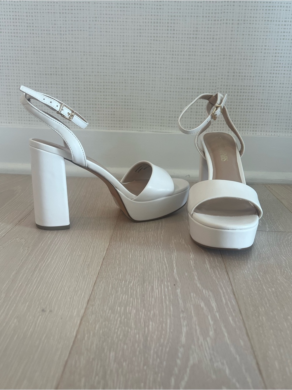 White Platform Heels, size 7.5